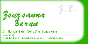 zsuzsanna beran business card